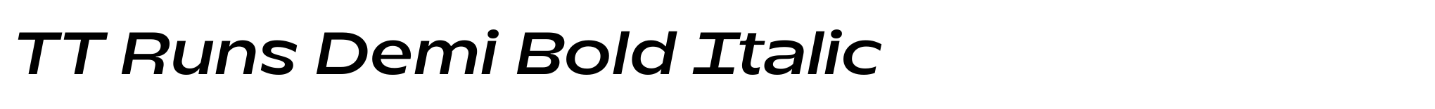 TT Runs Demi Bold Italic image